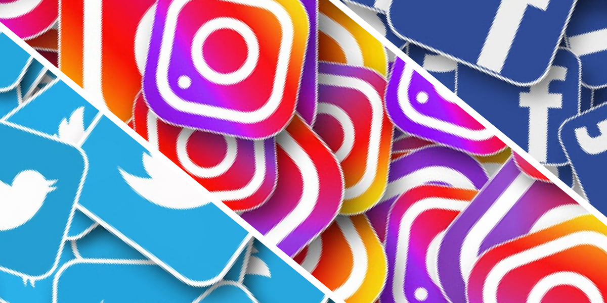facebook, twitter, snapchat, linkedin, instagram
