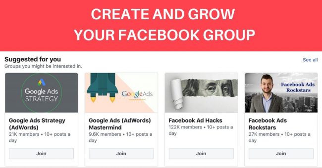 Create and grow your Facebook Group